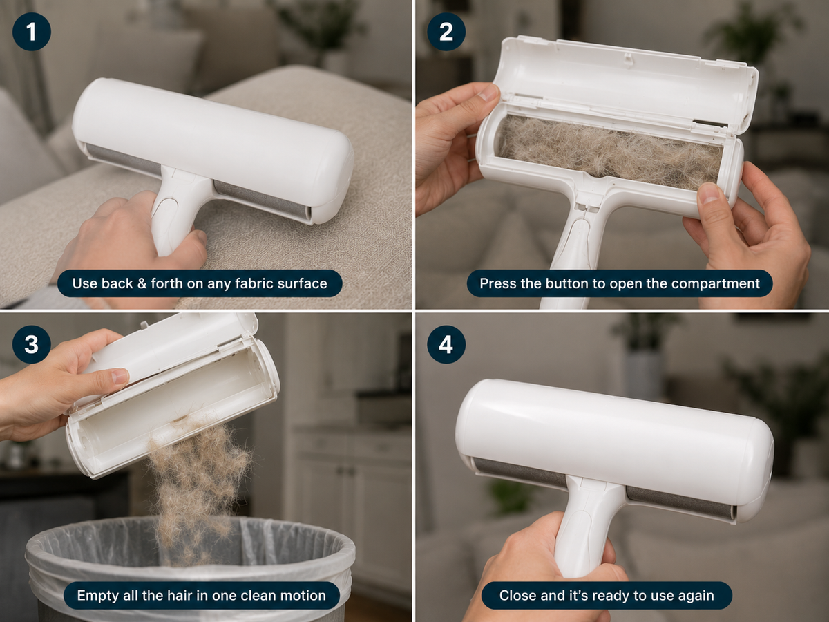 Velora™ Self-Cleaning Pet Hair Roller
